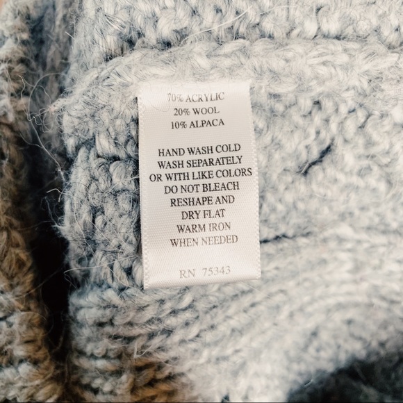 Anthro Kenji alpaca wool Knit gray sweater H1321 - Picture 7 of 9